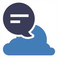 Cloud Conversation icon concept in blue color vector