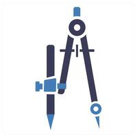 Compass concept in blue color vector