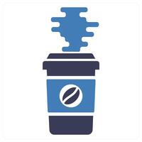 Coffee concept in blue color vector