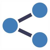 Share icon in blue color vector