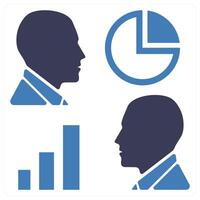 Competitive Analysis icon concept in blue color vector