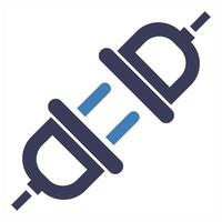 Connection icon in blue color vector