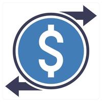 Customer Transactions icon concept in blue color vector