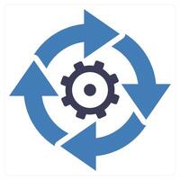 Work Cycle icon concept in blue color vector