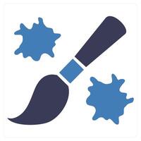 Paint Brush icon concept in blue color vector