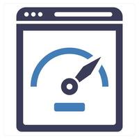 Dashboard in blue color vector