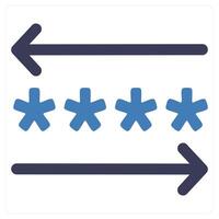 Data Masking icon concept in blue color vector