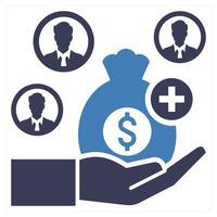 Crowd Funding icon in blue color vector