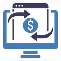 Crowd Funding Platform icon concept in blue color vector