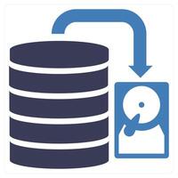 Database concept in blue color vector