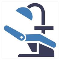Dental Chair icon concept in blue color vector