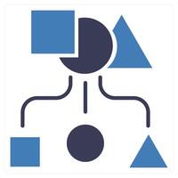 Database Classification icon concept in blue color vector