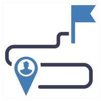 Destination concept in blue color vector