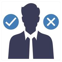Decision Making concept in blue color vector