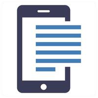 E Book Reading icon concept in blue color vector
