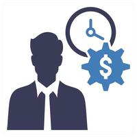 Earnings icon concept in blue color vector