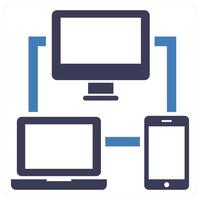 Device Connectivity concept in blue color vector