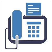 Fax icon concept in blue color vector