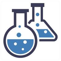 Experiment icon concept in blue color vector