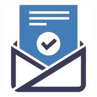 Email and mail concept in blue color vector