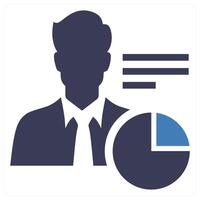 Employee Data icon concept in blue color vector