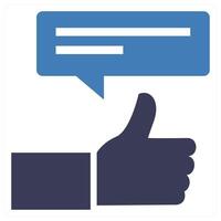 Feedback in blue color vector