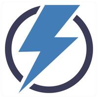 Energy icon concept in blue color vector
