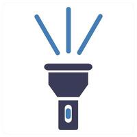 Flash Light icon concept in blue color vector