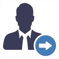 Forward Details icon concept in blue color vector