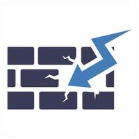 Firewall in blue color vector