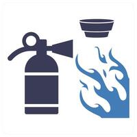 Fire Extinguisher icon concept in blue color vector
