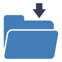 Folder icon concept in blue color vector
