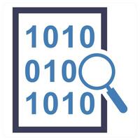 Find Data icon concept in blue color vector