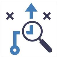 Find Solution icon concept in blue color vector