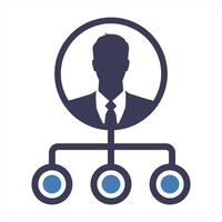 Hierarchy in blue color vector