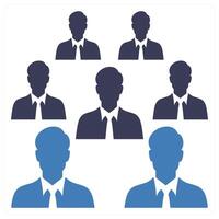 Group icon concept in blue color vector