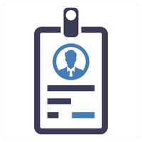 Identity Card icon concept in blue color vector