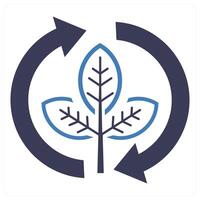 Green Cycle icon concept in blue color vector