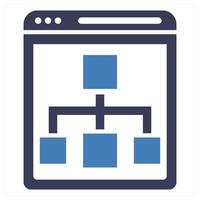 Hierarchy icon in blue color vector