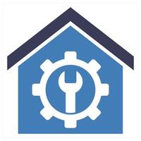 Home Automation icon concept in blue color vector