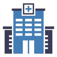 Hospital concept in blue color vector