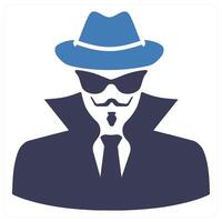Hacker concept in blue color vector