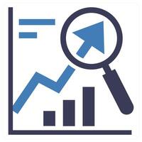 Growth Trend icon concept in blue color vector