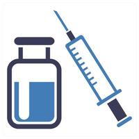 Injection icon concept in blue color vector