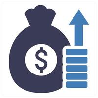 Investment and loan concept in blue color vector