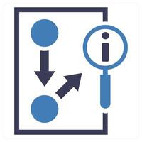 Information Retrieval icon concept in blue color vector