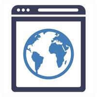 Internet Browsing icon concept in blue color vector
