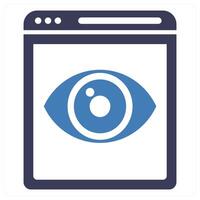 Impressions icon concept in blue color vector