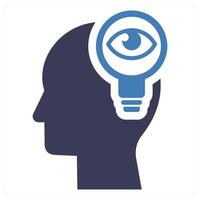 imagination icon concept in blue color vector