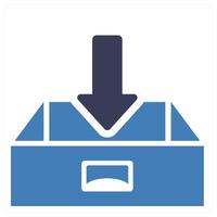 Install icon concept in blue color vector